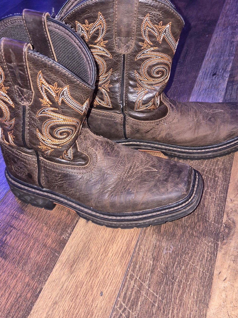 Georgia Boot Brown Kid's Carbo Tec Pull-On Work Boot